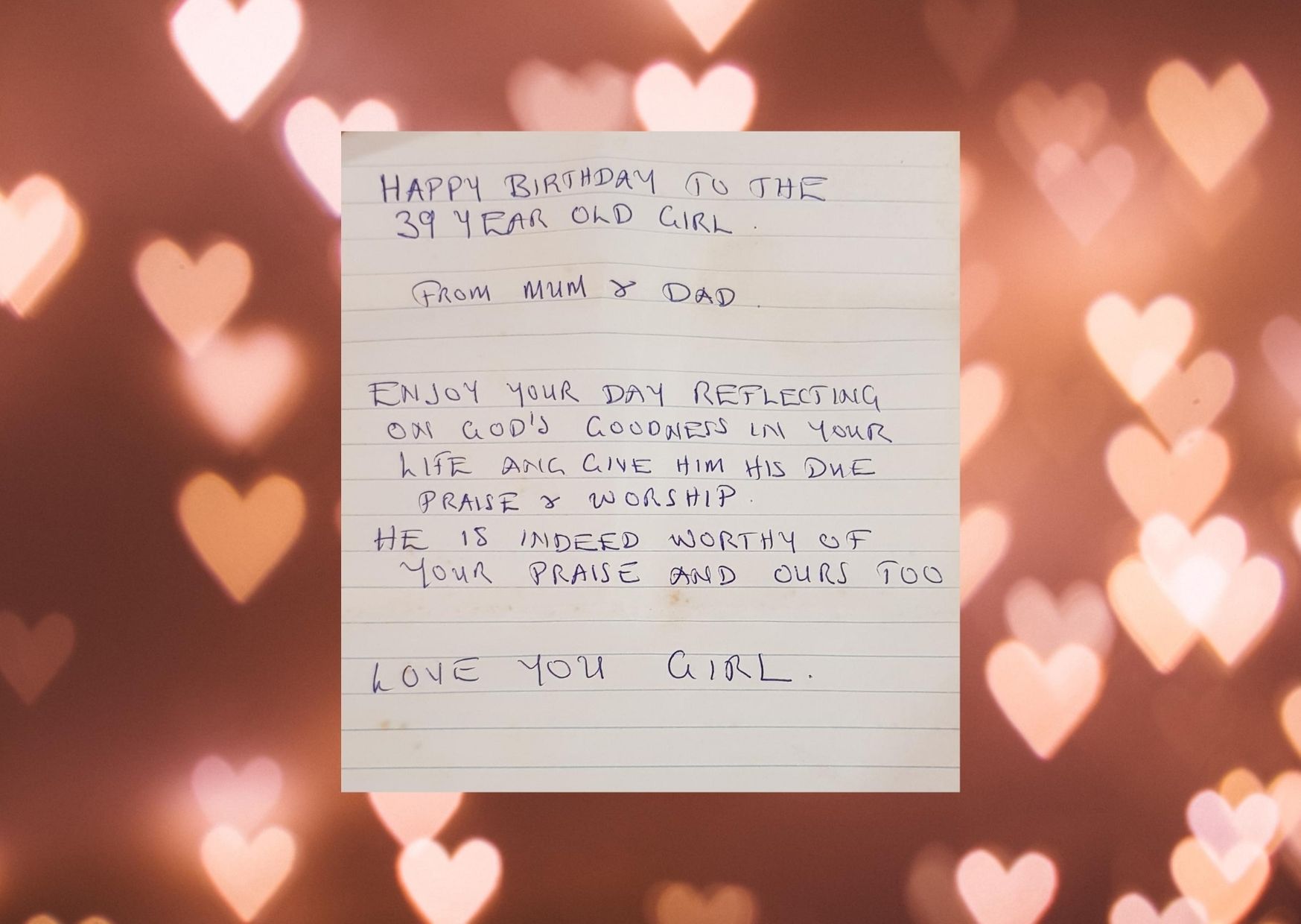 Note from Mum