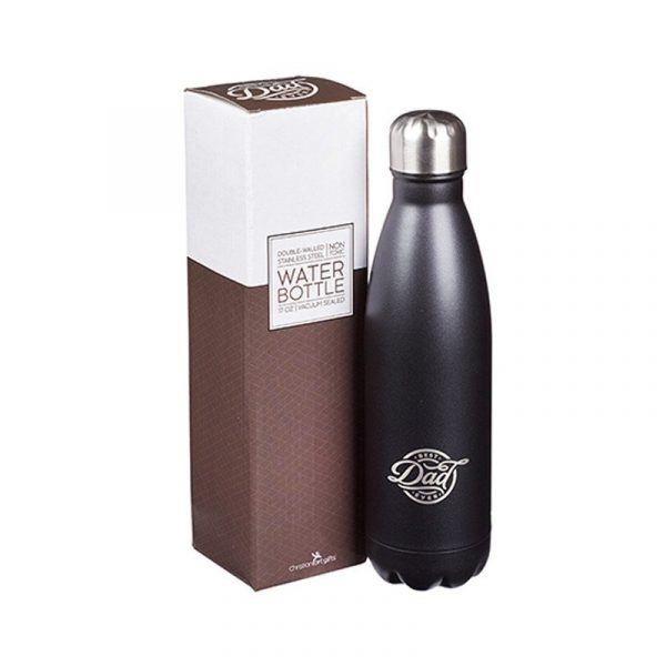 Ss Water Bottle Best Dad Ever Black