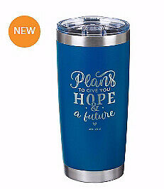 Mug Ssteel Travel Navy Plans For Hope & A Future - Jer 29:11