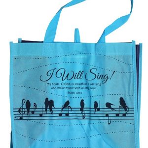 Tote Bag - Eco Tote: I Will Sing, Psalm 108:1(birds & Music) 23797