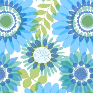 Ombre Flowers Wrapping Paper 24x85 Cr