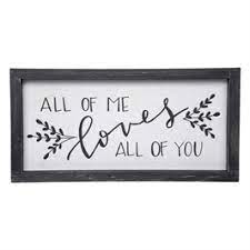 All Of Me Framed Linen Sign