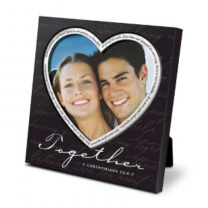 Frame-metal-black W/silver Heart-together 17950
