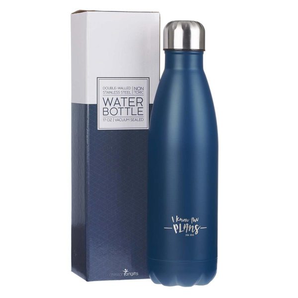Ss Water Bottle Blue Plans Jer 29:11