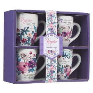 Mug Set 4pc Rejoice