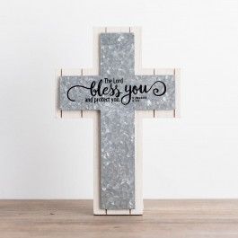 The Lord Bless You - Wood & Metal Cross