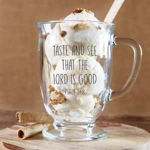 Lg Glass Mug Taste And See D3261