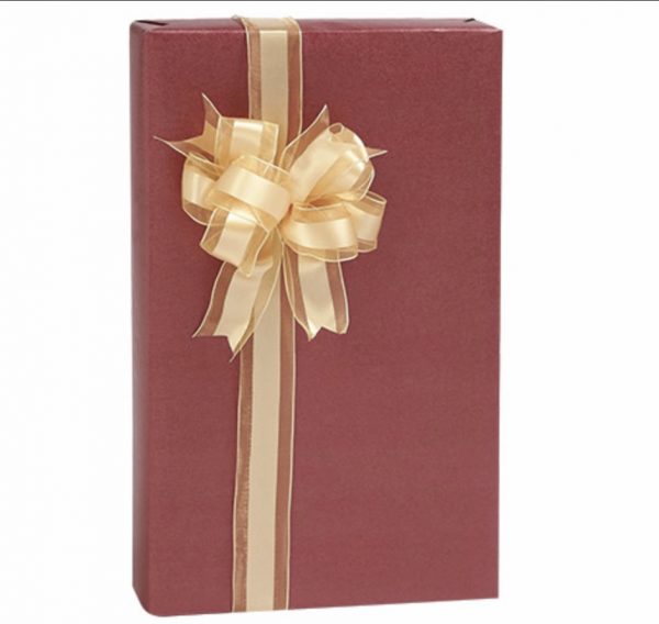 Berry Red Metallic Kraft Gift Wrap Paper