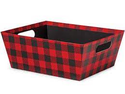 Buffalo Plaid X-large Wide Base Market Trays