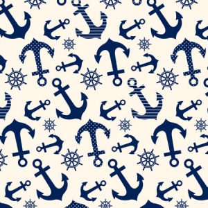 Blue Indigo Rhapsody Wrapping Paper 24x85