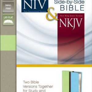 Niv - Niv And Nkjv Side-by-side Bible, Compact: Italian Duo-tone, Melon Green/turquoise