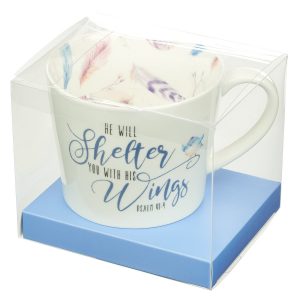 Mug, He Will Shelter You
