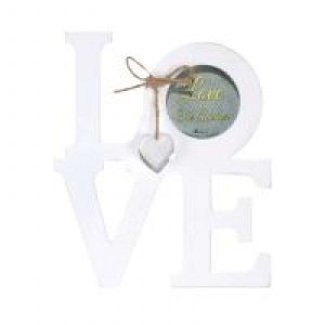 Love Wooden Photo Frame White 3