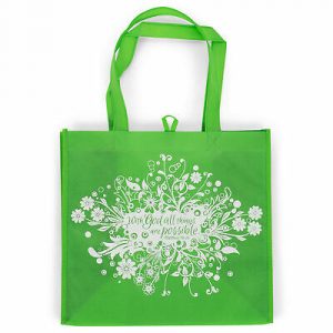 Tote Bag - Eco Tote: All Things Are Possible,tote Bag - Eco Tote: All Things, Romans 8:28(flower Vines) 22731,23796