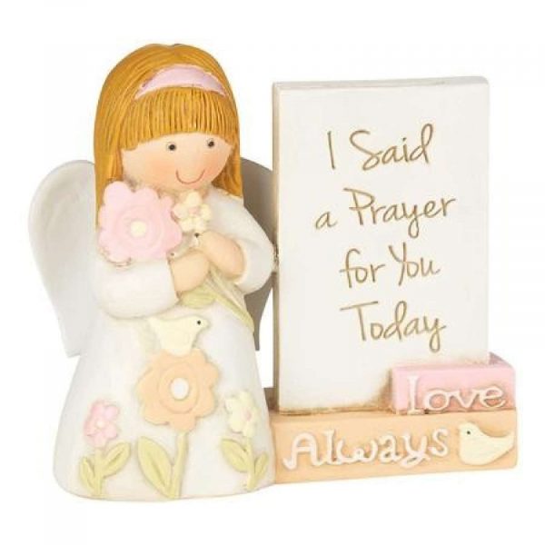 Table Top Figure -  Angel-rsn 2.5 Inch W/ Flower