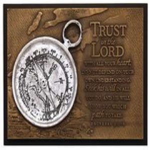 Plaque-sculpture-moments Of Faith-rectangle-compass 20753