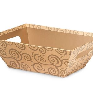 Metallic Gold Swirl Market Tray