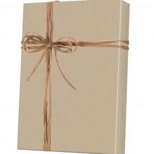 Wine Pinstripe On Kraft Gift Wrap Paper