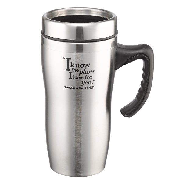 Mug Ssteel Travel I Know The Plans Silver - Jer 29:11