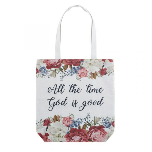 Tote Bag - God Is Good Floral Tote-8pk D2077