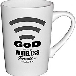 White Matte Mug: God Is My Wirelessprovider 24548