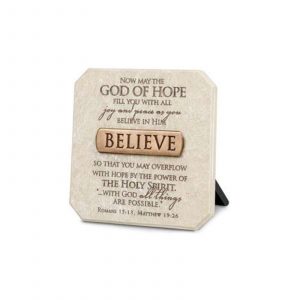 Plaque-cast Stone-bronze Title Bar-believe 11637