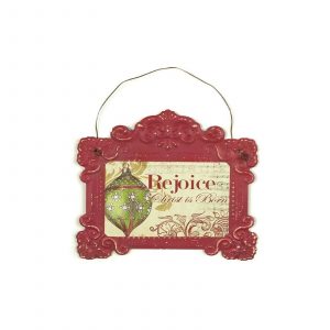 Metal Wall Plaque -  Rejoice Christ Is Born