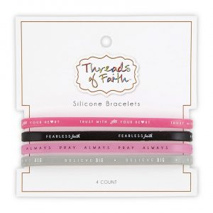 Silicone Bracelet Fearless 4pk