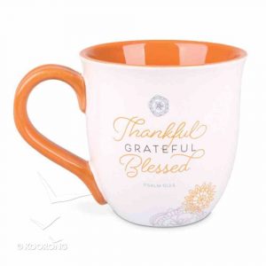 Chalkboard Ceramic Mugs Pink -thankful