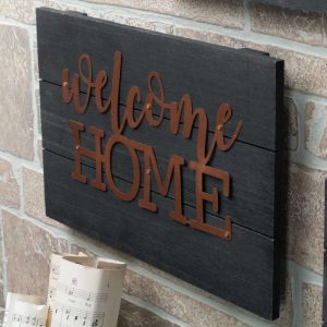 Welcome Hm Copper Pallet Sign