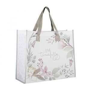 Live Thankfully Lam. Tote