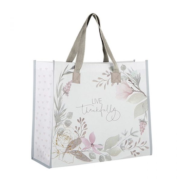 Live Thankfully Lam. Tote