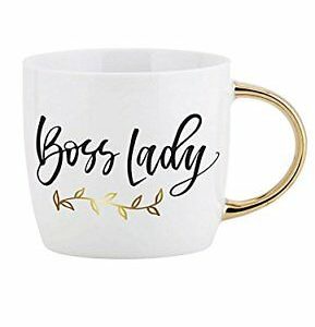 Ceramic Mug - Boss Lady Gold Handle Mug B3518