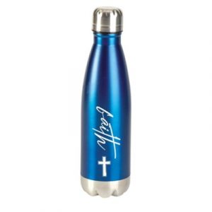 Water Bottle Cross With Faith Blue 17 Oz  Sswbbl-1