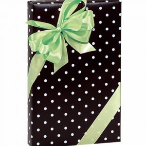Black Rendevous Dots Gift Wrap Paper