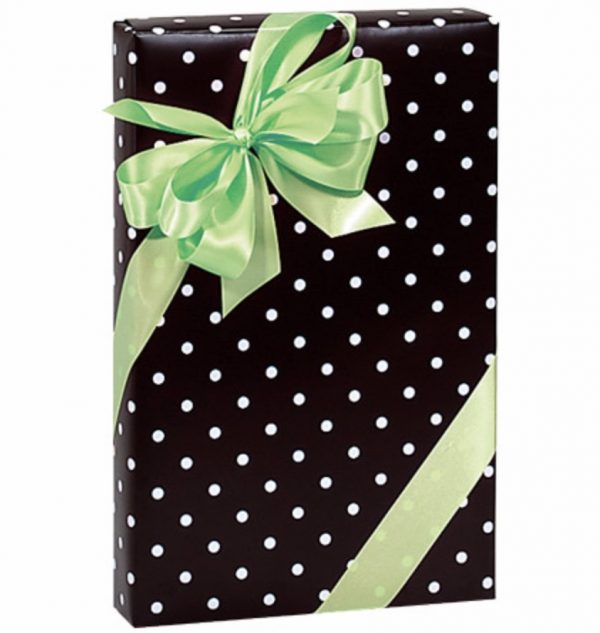 Black Rendevous Dots Gift Wrap Paper