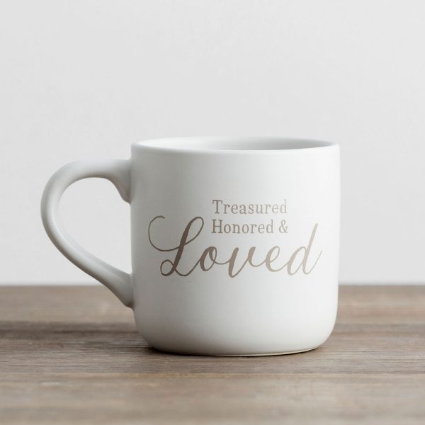 Ceramic Mug Treasured Honored & Loved - Ceramic Mug