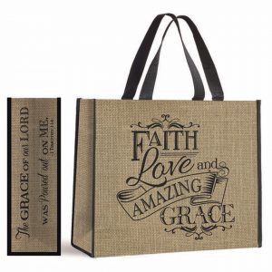 Tote Bag - Giant Tote: Burlap Amazing Grace 24433