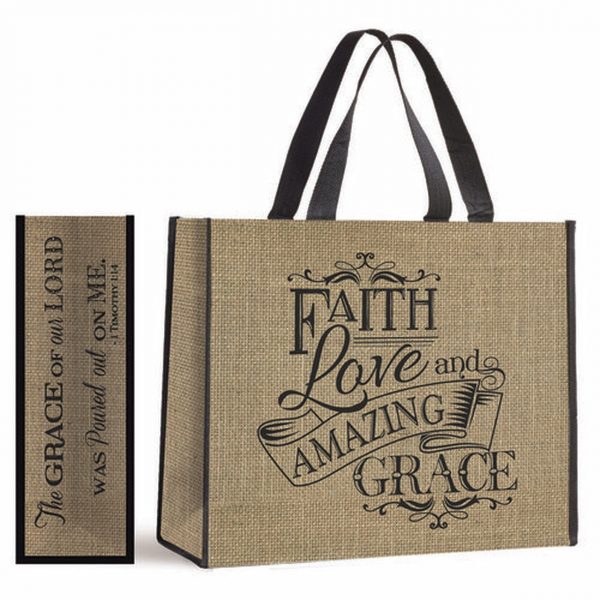 Tote Bag - Giant Tote: Burlap Amazing Grace 24433