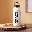 Water Bottle Ssteel Amazing Grace White  Fls030