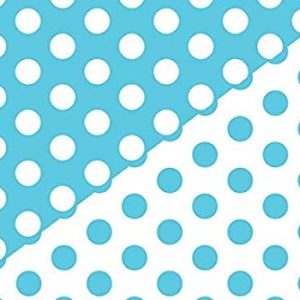 Turquoise Polka Dot Reversible Gift Wrap 24x85 Cr