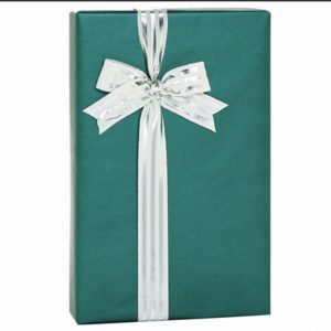 Teal Metallic Kraft Gift Wrap Paper