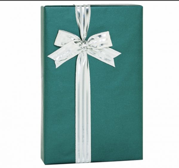 Teal Metallic Kraft Gift Wrap Paper