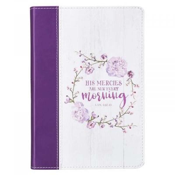 Journal Slimline Purple His Mercies - Lam 3:22-23