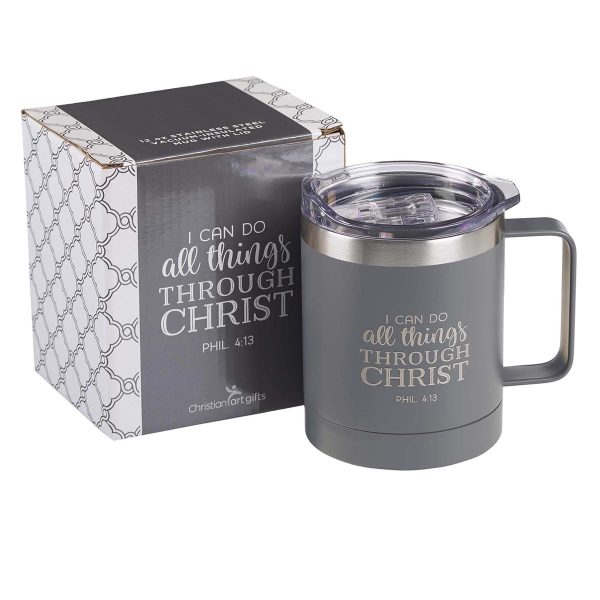 Mug Ssteel Camp Gray I Can Do All Things - Phil 4:13