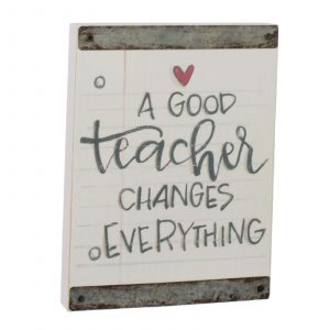 Teacher Sentiment Block Sign