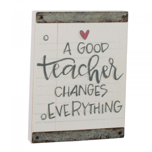 Teacher Sentiment Block Sign