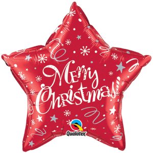 BALLOON -  MERRY CHRISTMAS RED