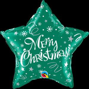 BALLOON -  MERRY CHRISTMAS GREEN